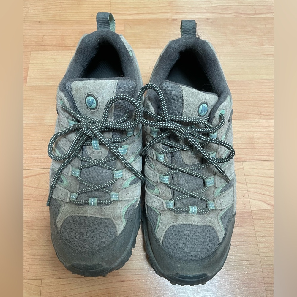 Merrell Women's Gray and Teal Hiking Shoes